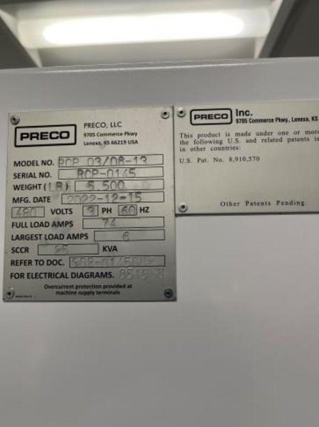 Preco 8 SPINDLE Web Cutter  -  RCP 03/08-13