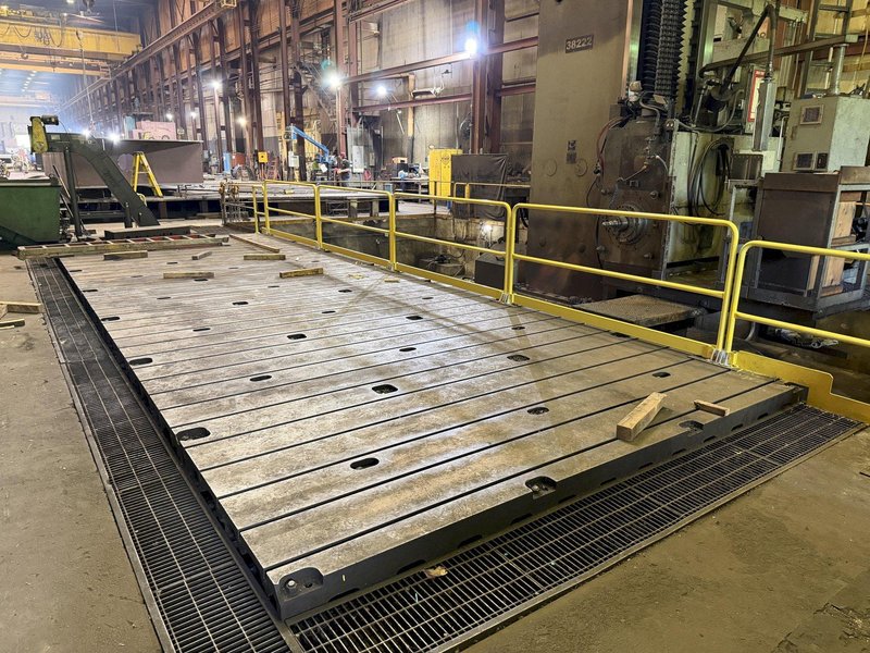 150" W X 420" L X 9" T GIDDINGS &amp; LEWIS T-SLOTTED FLOOR PLATE. STOCK # 0548926