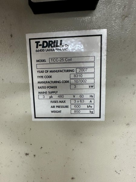 1&quot; T-DRILL MODEL TCC-25-CO11 TUBE CUTTING MACHINE: STOCK #20123