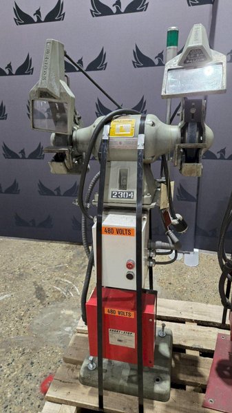 BALDOR 8123W 8″ Pedestal Grinder w/ Short Stop SS-4G-5 Clutch Brake USED