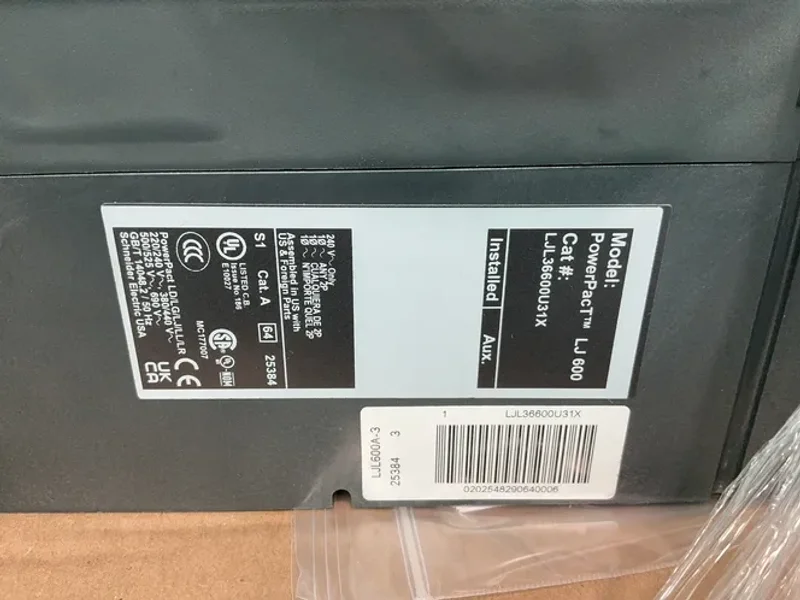 Square D  600 Amps  Powerpact Circuit Breaker  - Ljl36600u31x