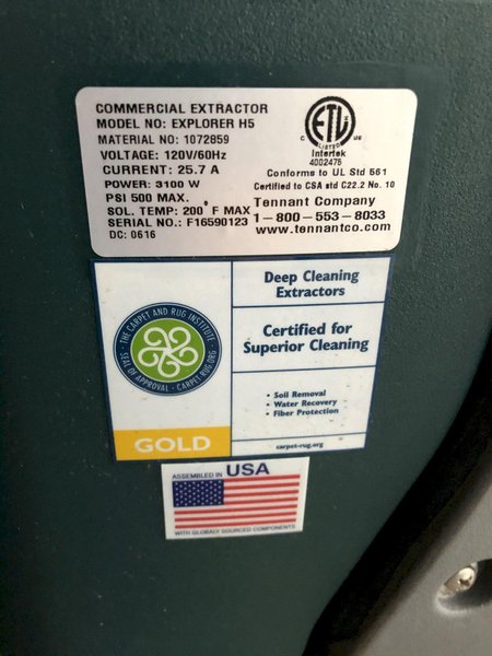 NOBLES EXPLORER MODEL H5 CARPET CLEANER: STOCK #14000