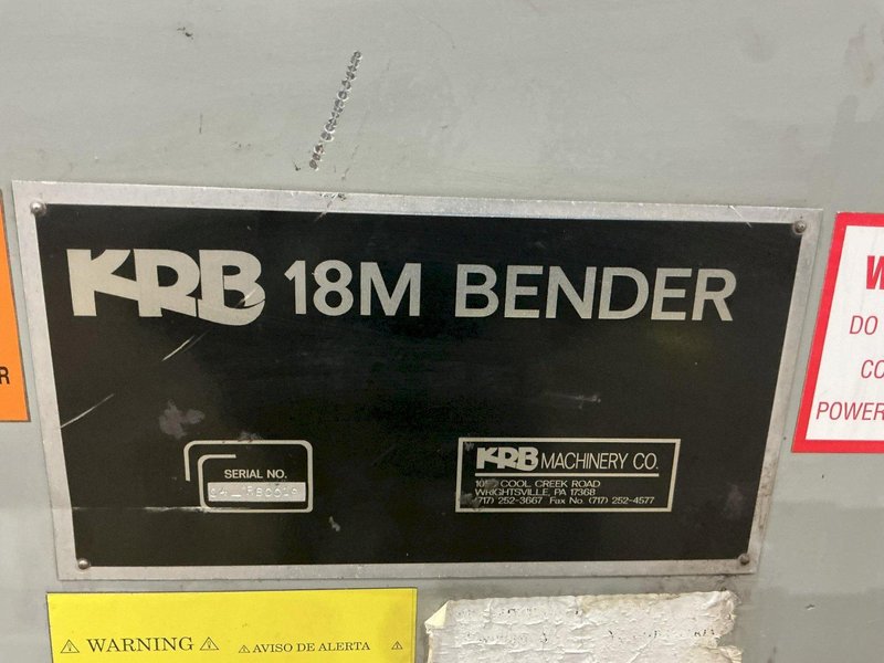 KRB MODEL #18M ELECTRO MECHANICAL ROTARY REBAR BENDER : YOBRO #25147