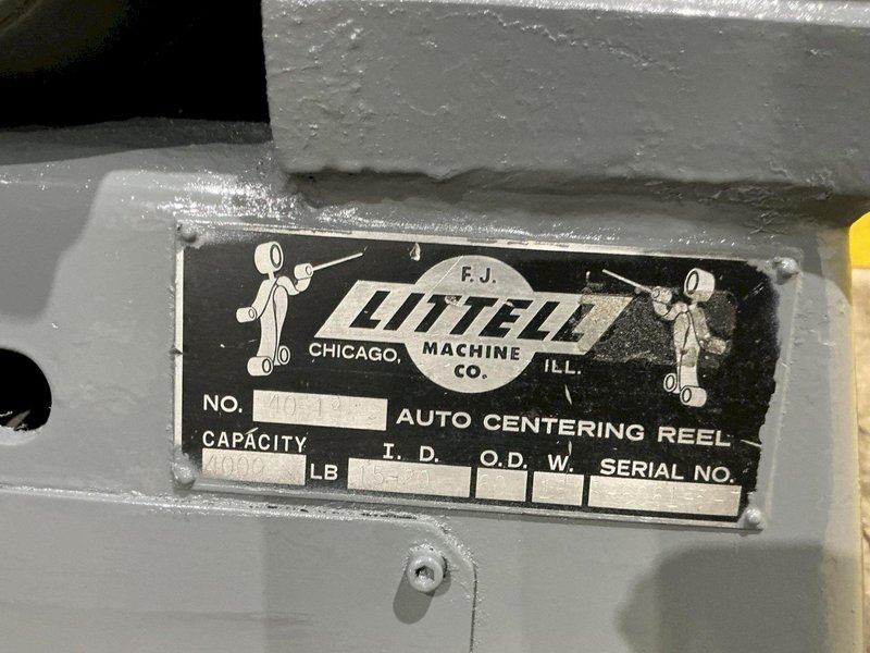 4,000 LBS X 18" LITTELL MODEL #40-18 PULL OFF UNCOILER COIL REEL: YOBRO #25260