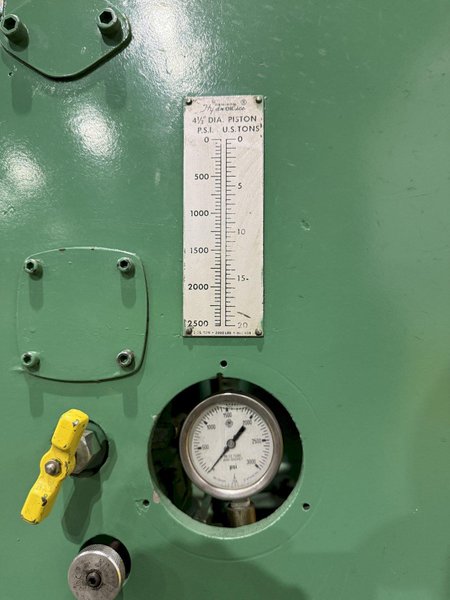 20 TON DENISON MODEL #FH20 HYDRAULIC GAP FRAME PRESS 12&quot; STROKE: YOBRO #24080
