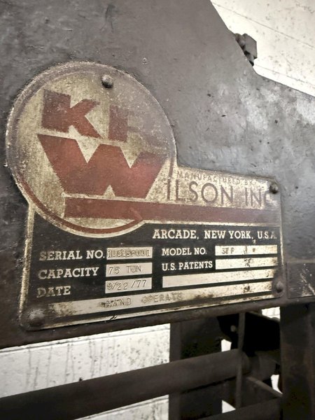 75 TON WILSON 97F H-FRAME PRESS. STOCK # 0544426