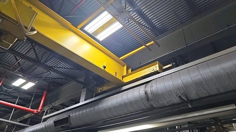 3 TON X 35' CRANEMANN SINGLE GIRDER OVERHEAD BRIDGE CRANE W/ DETROIT ELECTRIC HOIST: STOCK #23442