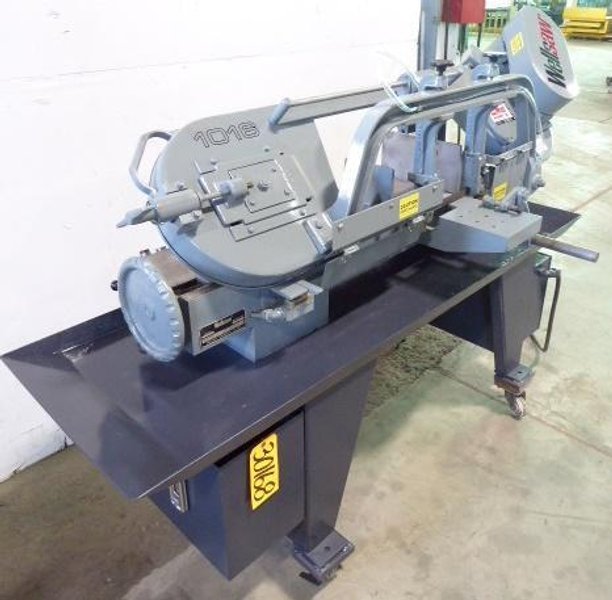 10" x 16" Wellsaw Horizontal Band Saw 1016, 50-275 FPM, 1" Blade, Coolant, 1.5 HP, Reconditioned