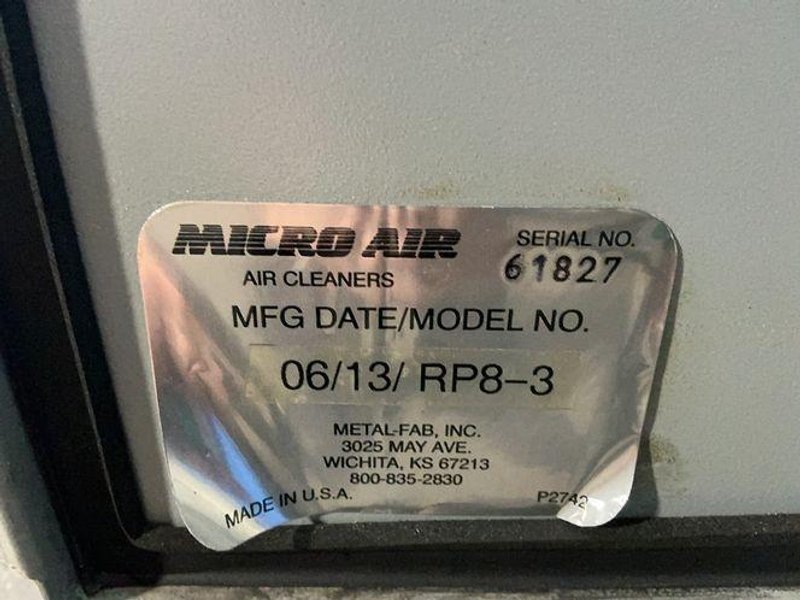 MICROAIR 30 HP DUST COLLECTOR SYSTEM  -  RP8-3