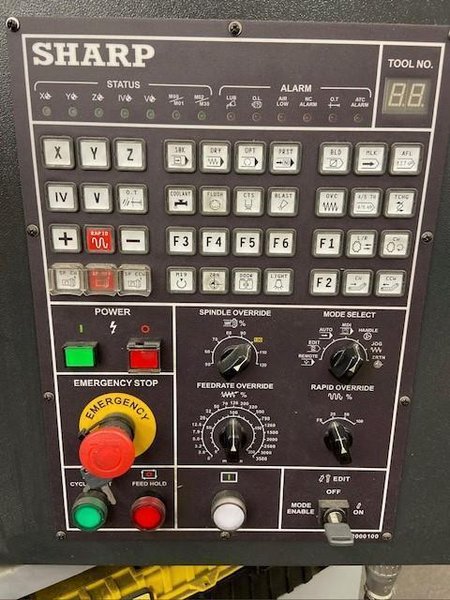 20&quot; x 40&quot; SHARP MODEL #SVL-4020S-F VERTICAL CNC MACHINING CENTER, NEW 2016: STOCK #19426