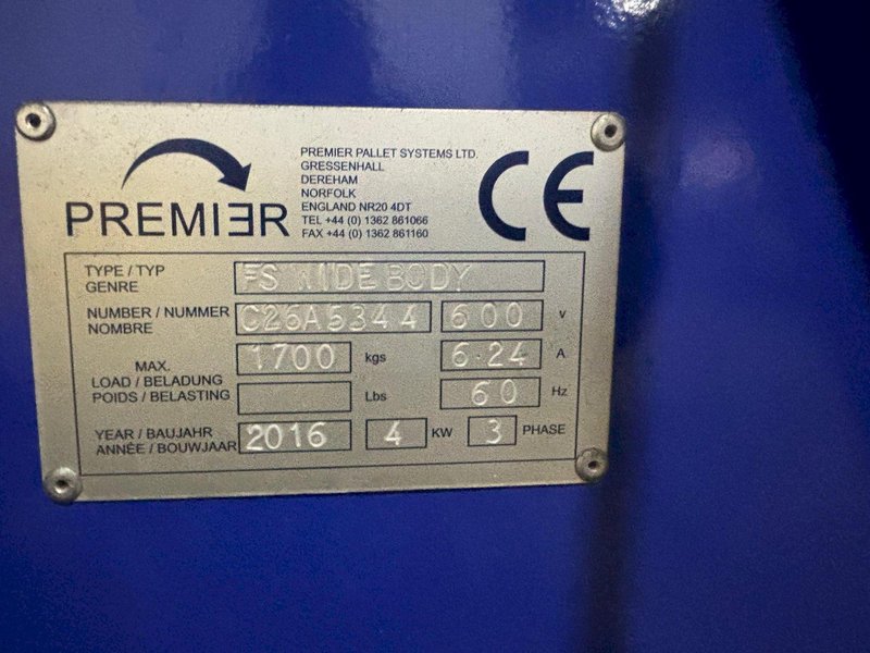 3750 LBS x 96" X 96" PREMIER MODEL #FS-WIDEBODY HYDRAULIC CLAMP &amp; ROTATE PALLET FLIPPER: YOBRO #24597