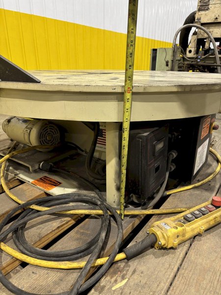 12,000 LBS X 48" PANDJIRIS MODEL MT-120-4.5 POWERED ROTARY TABLE WELDING POSITIONER, 115V: STOCK #22644