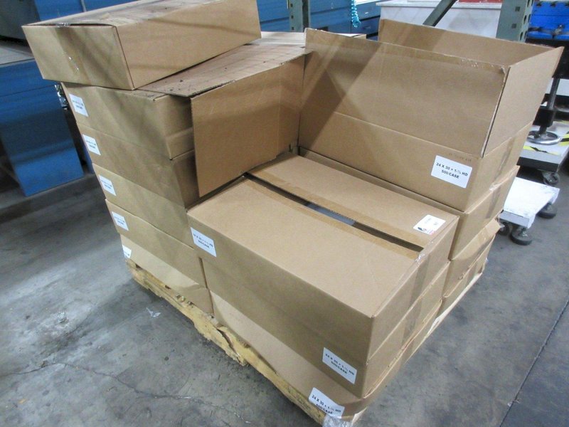 Partial Pallet of 24x30x1-1/2" HD" Wicketed Bags, Approx 16 Cases, 500 Bags Per Case- Auction Item