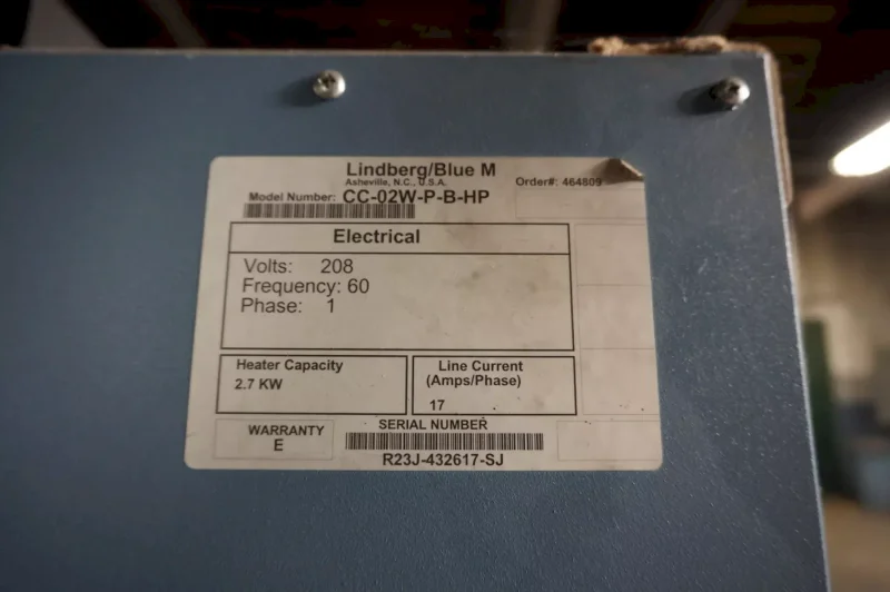 BLUE M MECHANICAL MODEL #CC-02W-P-B-HP CONVECTION LAB OVEN: YOBRO #25842