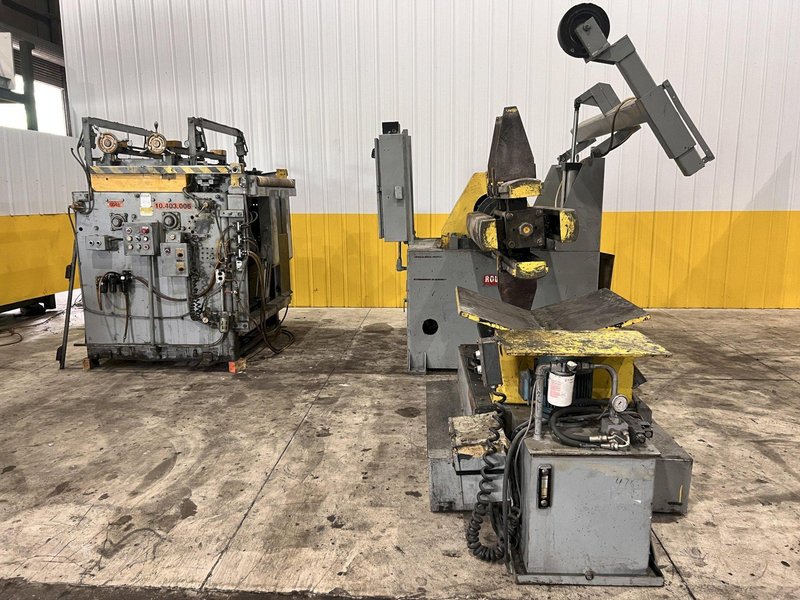 40” X 12,000 LBS X .110” ROWE COIL REEL, CAR, &amp; STRAIGHTENER FEED LINE: STOCK #  21624