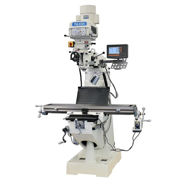 PRECISION MATTHEWS PM-950V w/3-AXIS DRO VARIABLE SPEED PRECISION KNEE MILL