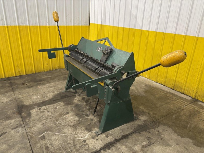 48" X 12 GAUGE C&amp;J MANUAL APRON BOX &amp; PAN FINGER BRAKE: STOCK #22918