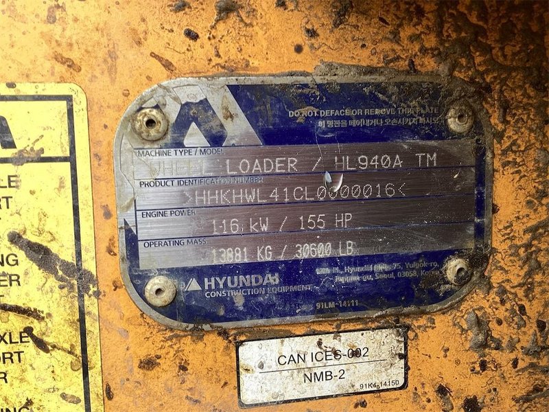 2021 Hyundai HL940ATM HHKHWL41CL0000016