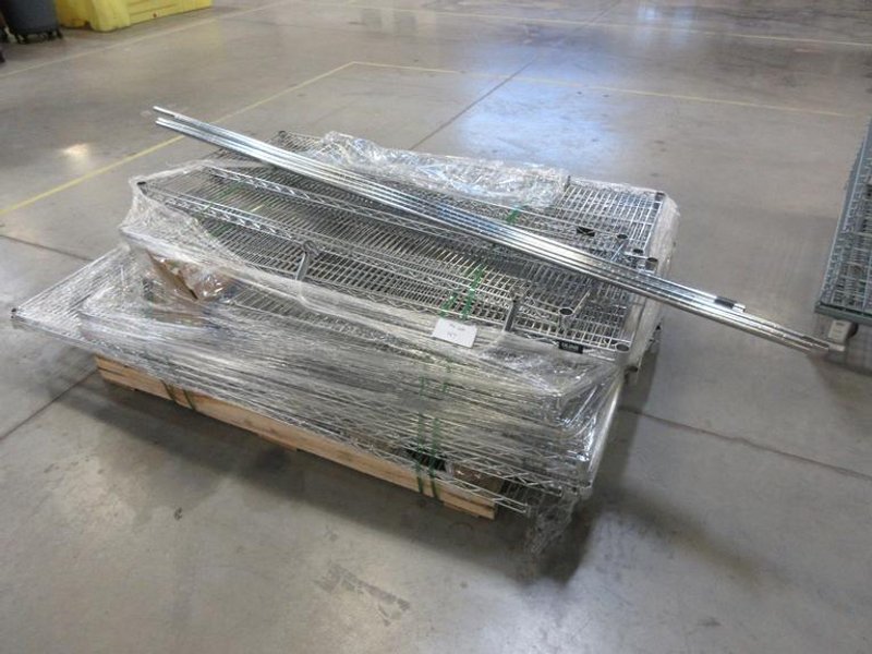Uline Wire Shelving, Large Assortment of Mainly 60" x 18" Wire Shelves- Auction Item