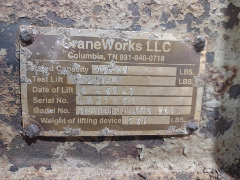 42,000 LBS X 48" CRANEWORKS HEAVY DUTY SPREADER BAR / LIFTING BEAM: STOCK #19325