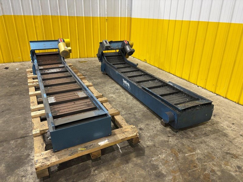 18" WIDE x 96" LONG STEELTRAK MODEL #T2-721-18" FLUTED BELT PARTS CONVEYOR, NEW 2016: YOBRO #24330