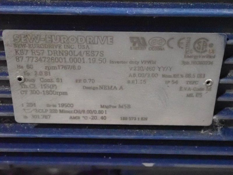 SEW EURODRIVE 2 HP GEAR DRIVE  -  KA87B/A