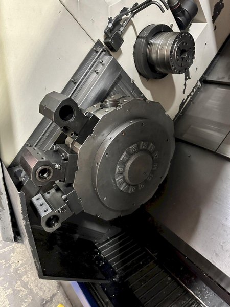 Hwacheon T2-2T SMC Used Twin Spindle Twin Turret CNC Lathe For Sale - 2013