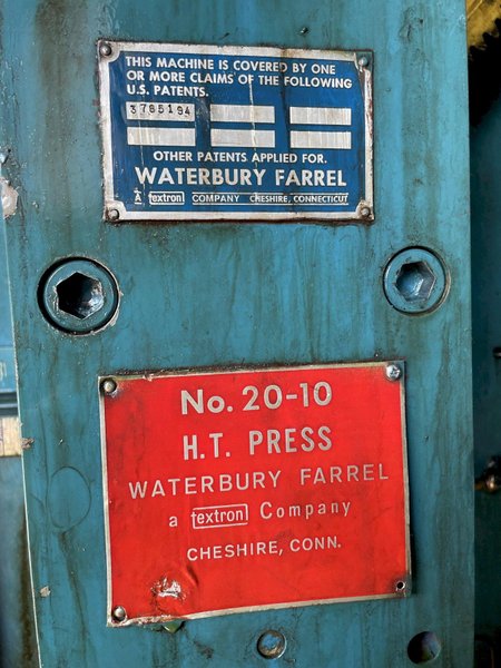 10 STATION WATERBURY FARREL MODEL #2010-HT ICOP TRANSFER PRESS: STOCK #15002