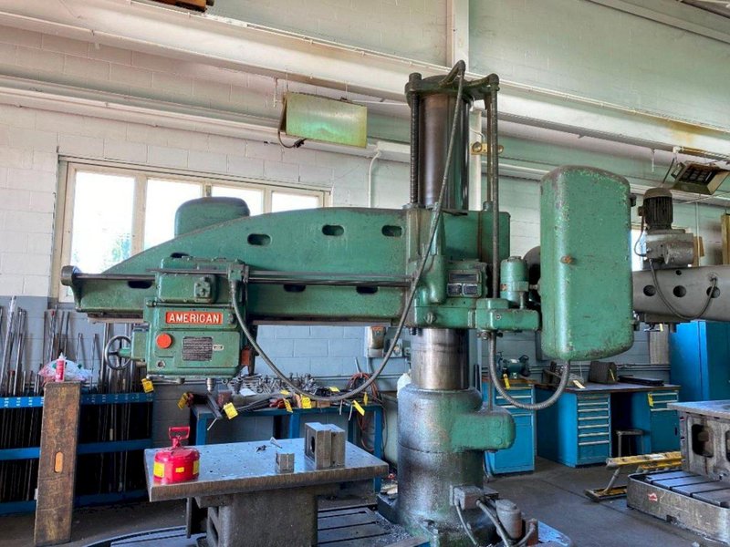 6&#039; X 17&quot; AMERICAN HOLE WIZARD RADIAL ARM DRILL. STOCK # 0644123