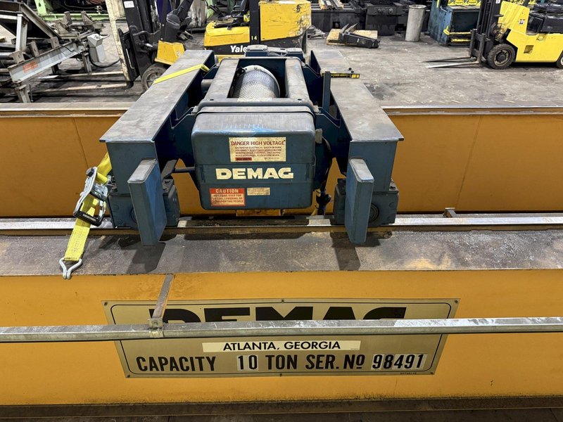 10 TON X 50' DEMAG DOUBLE GIRDER BRIDGE CRANE, NEW 1998: YOBRO #24519