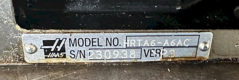 HAAS HRTA6 HRT210 Type 4th-Axis Rotary Table with A1-6 Platter Size Pneumatic Collet Closure
