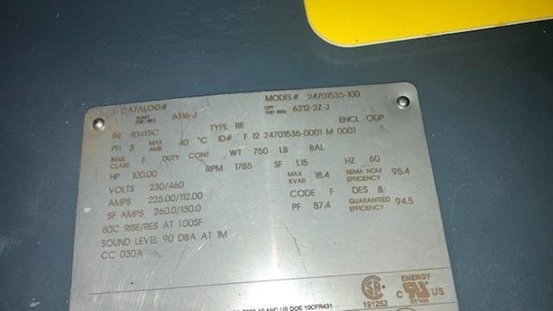 100 Hp Gardner-Denver Rotary Screw air compressor