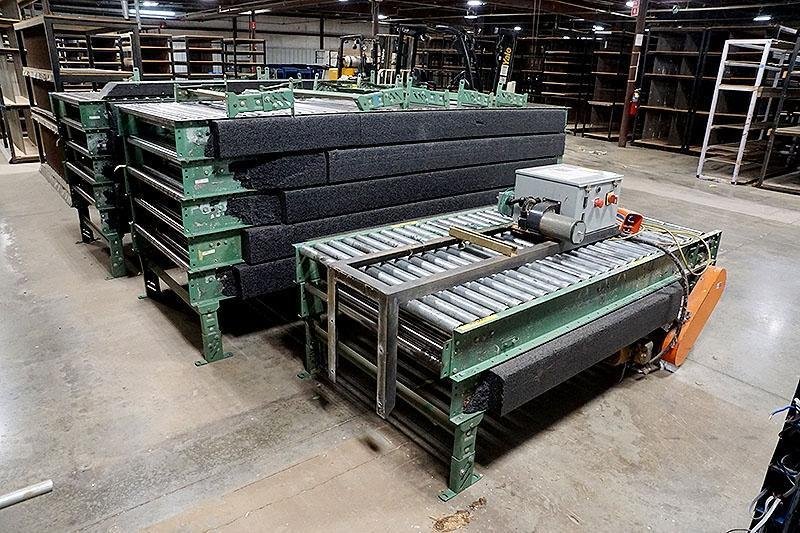 42" WIDE x 100 FEET ROACH POWER DRIVEN ROLLER / BELT CONVEYOR: YOBRO #24711