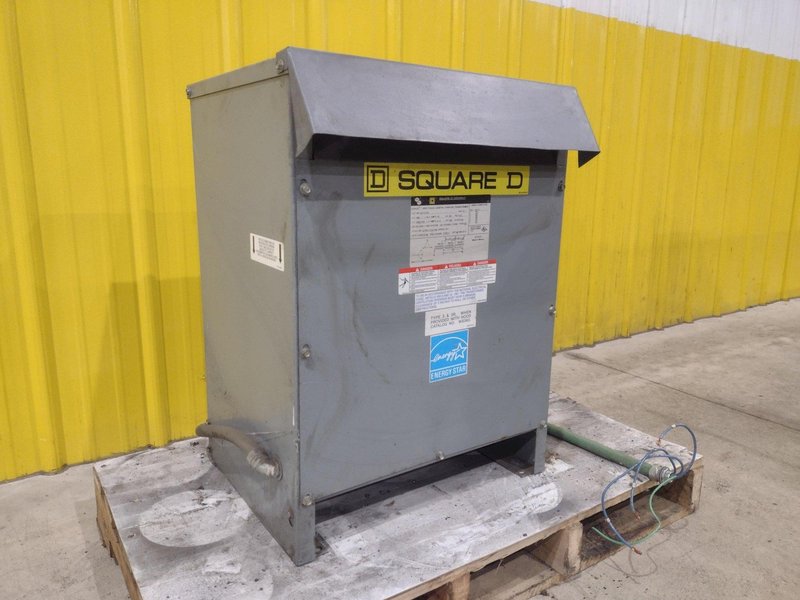 15 KVA SQUARE D 480 VOLT &lt;--&gt; 208Y/120 3 PHASE ELECTRICAL TRANSFORMER: STOCK #21930