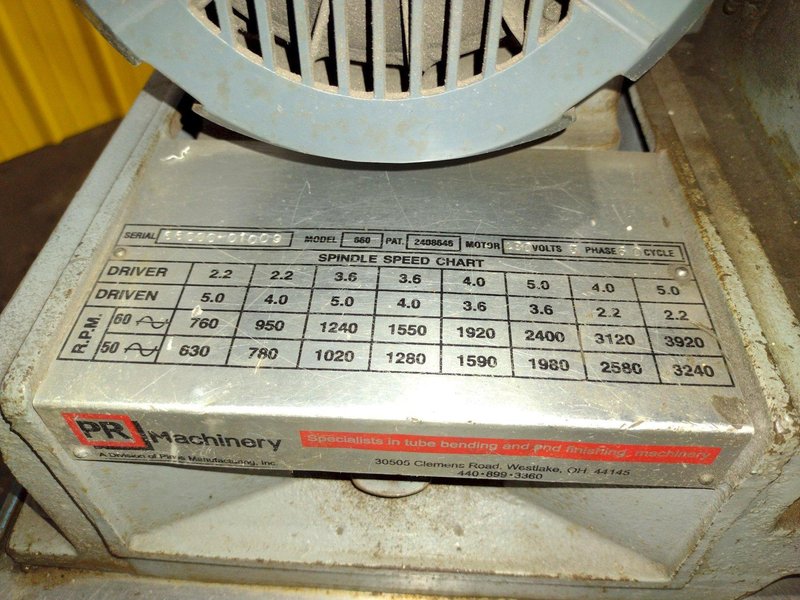 2&quot; PINES MODEL #660 PR MACHINERY TUBE END FINISHER &amp; FORMER: STOCK #19185