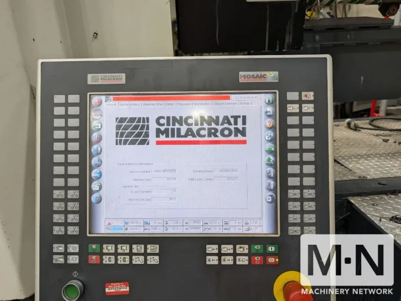 725 TON 140 OZ CINCINNATI MILACRON MODEL MS725 INJECTION MOLDING MACHINE MFG 2015 (2) AVAILABLE