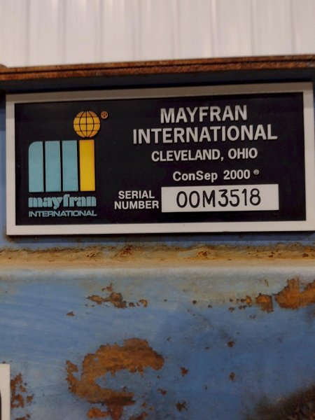 MAYFRAN CONSEP 2000 CHIP &amp; SLUDGE CONVEYOR &amp; COOLANT CLEANING SYSTEM: STOCK #20761