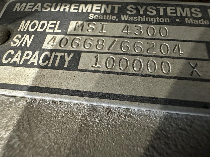 100,000 LBS CAPACITY PORTA-WEIGH MODEL #MSI-4300 DIGITAL CRANE SCALE WITH HOOK: STOCK #21999