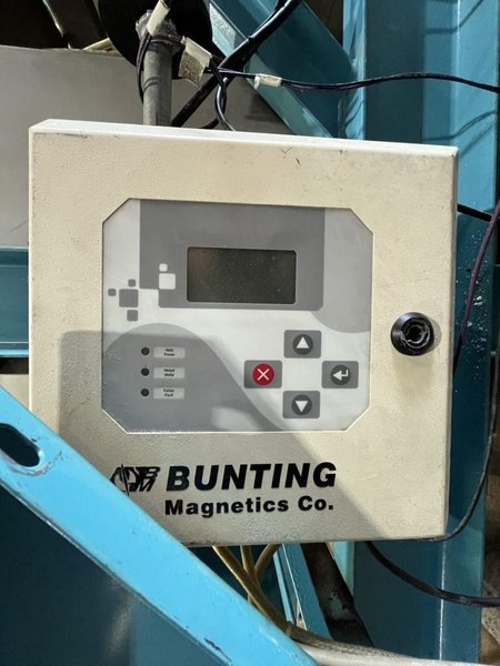 Bunting Used Magnetic Separator System and Conveyor, 26&quot; Wide, yr. 2012