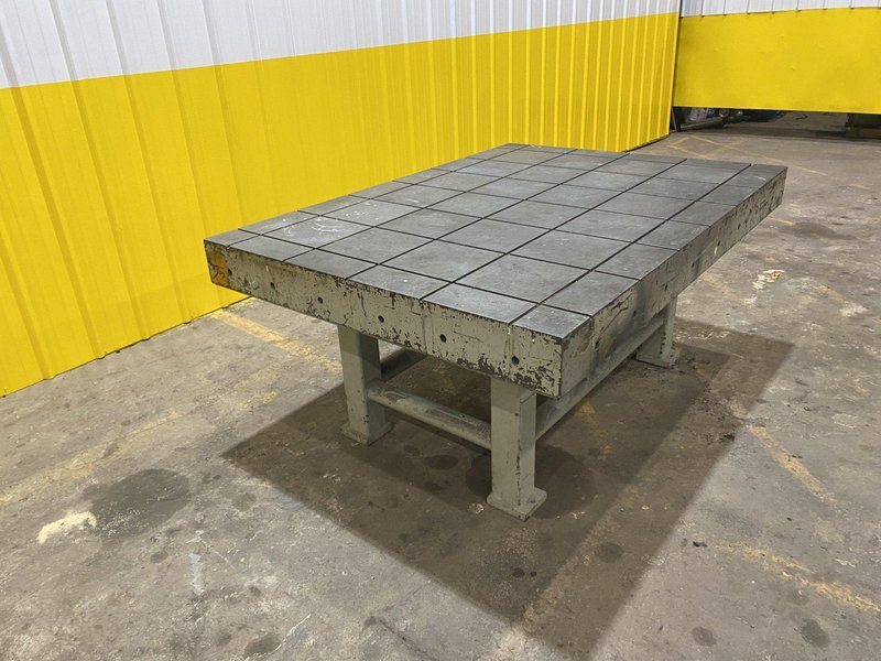50" X 70" X 31" PORTAGE PRECISION STEEL LAYOUT WELDING TABLE: STOCK #19994