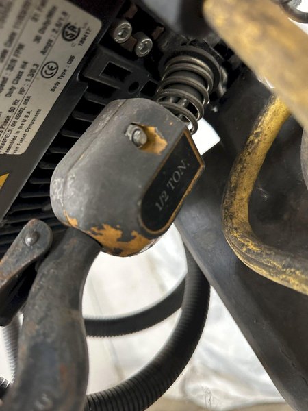 1/2 TON R&amp;M LOADMATE POWERED CHAIN FALL HOIST. STOCK # 1157422