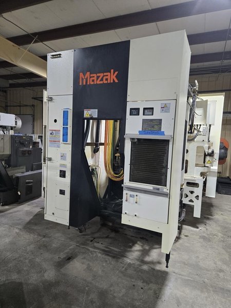 Mazak HCN-4000 400mm HMC, 2012 – 80 Tools, Full 4th Axis, CAT40, Probing, Chip Conveyor