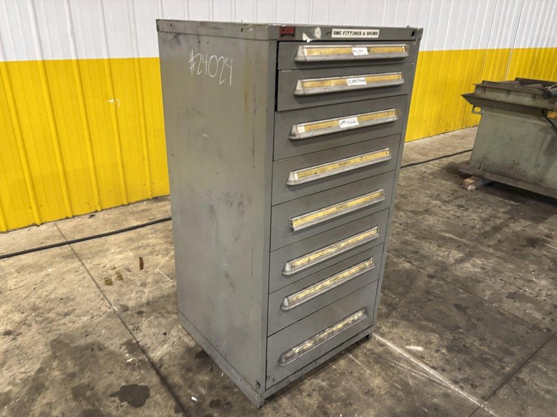 8 DRAWER LYON 30" X 27.5" X 59" INDUSTRIAL PARTS STORAGE CABINET: YOBRO #24024