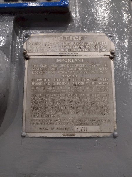 28&quot; X 144&quot; LODGE &amp; SHIPLEY 8-7/8&quot; HOLLOW SPINDLE ENGINE LATHE 8-7/8&quot; HOLE: STOCK #24032