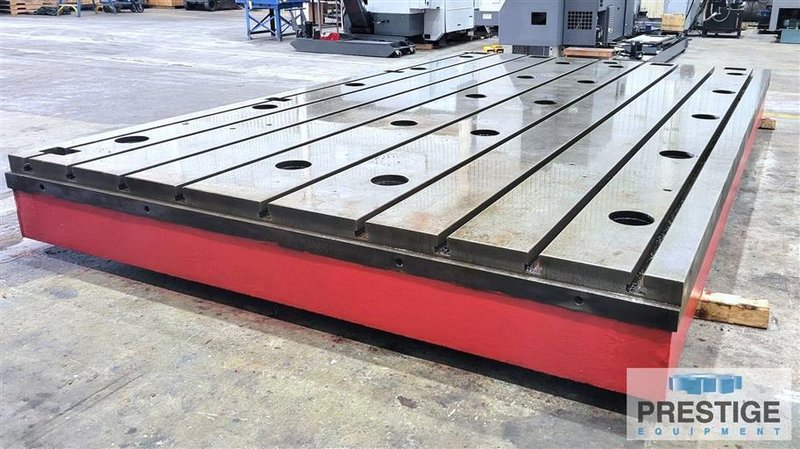 (2) 118&quot; x 197&quot; x 16&quot; T-Slotted Cast Iron Floor Plates