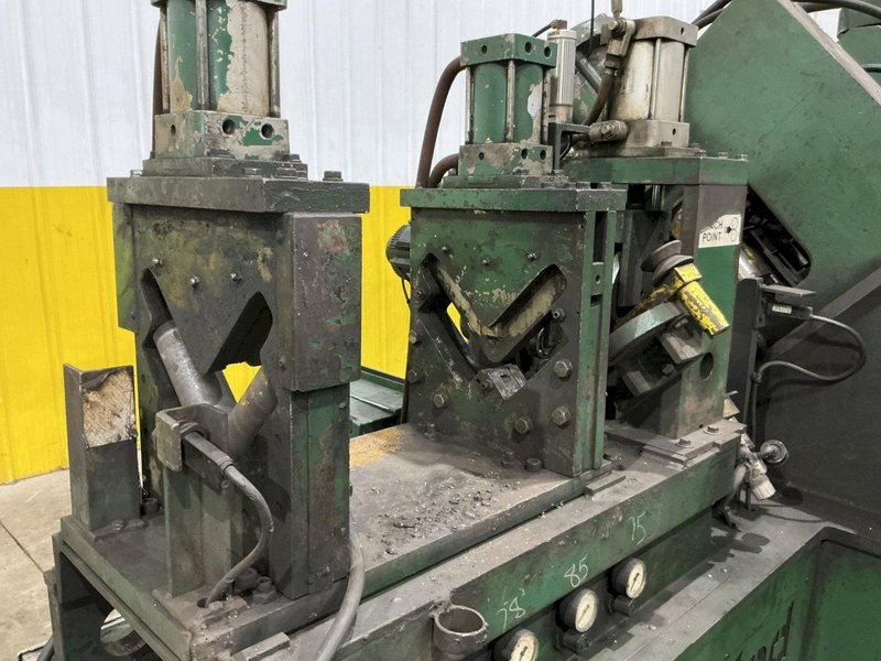 6" x 6" x 1/2" CONTROLLED AUTOMATION MODEL #ABL-74 AUTOMATIC ANGLE PUNCH &amp; SHEAR LINE: STOCK #24935