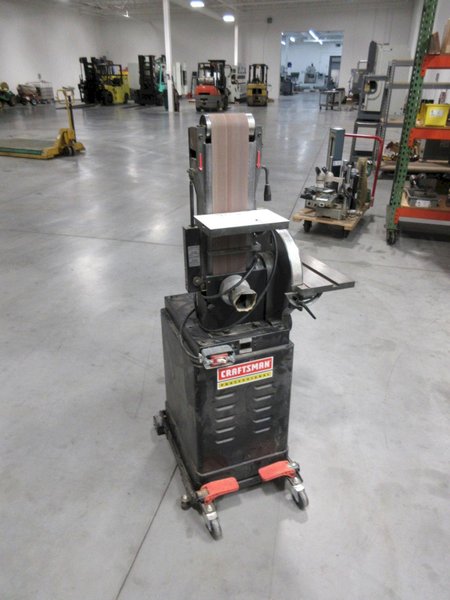 Craftsmen Professional 6" x 48" Oscillating Belt and 12" Disc Sander, on Rolling Metal Stand- Auction Item