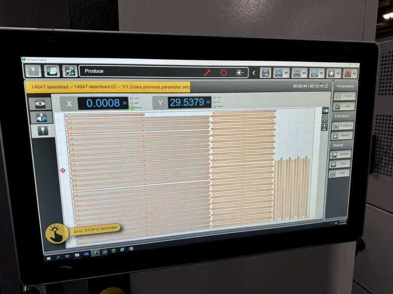 10,000 Watt Bystronic BySmart 3015 Fiber Laser, 2021 – W/ByTrans Extended Automation – Load Unload System , 5’x10′ Table