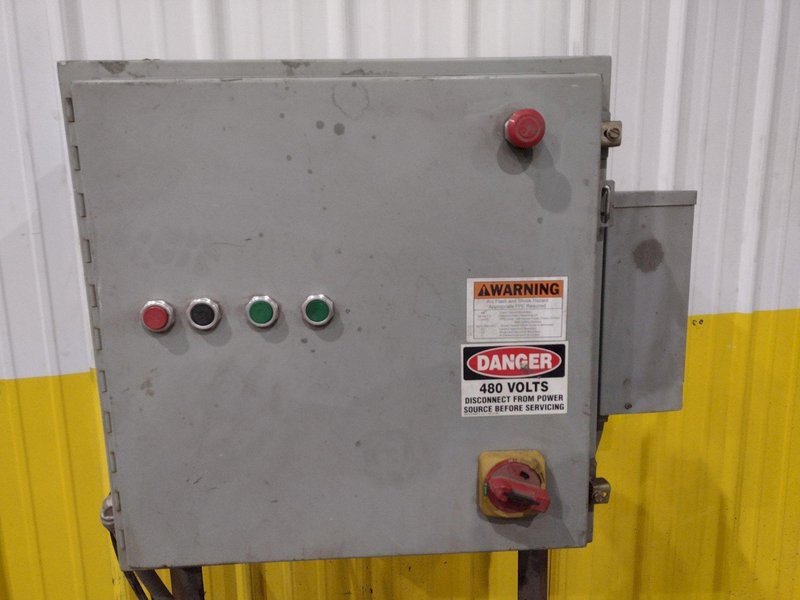 PRESS CONTROL ELECTRIC PANEL WITH BALDOR VARIABLE SPEED DRIVE &amp; ALLEN BRADLEY MICRO LOGIX 1500 CONTROL PLC : YOBRO 25099