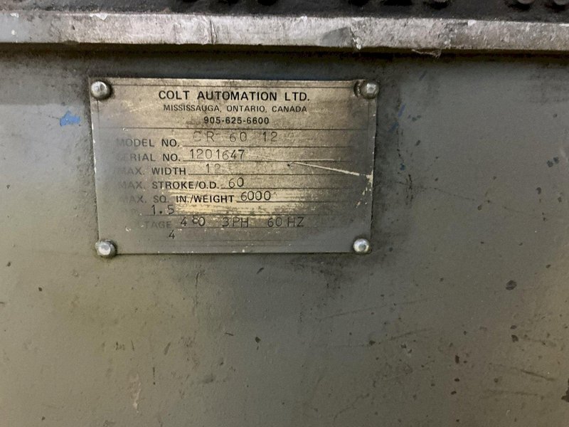 6,000 LBS X 12" COLT MODEL #CR60-12 MOTORIZED UNCOILER COIL REEL: YOBRO #24296